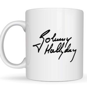 Mug autographe Johnny Hallyday