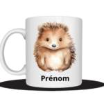 Mug Hérisson + Prénom