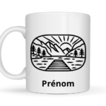 Mug Camping + prénom