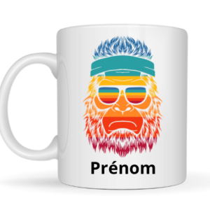 Mug singe + prénom