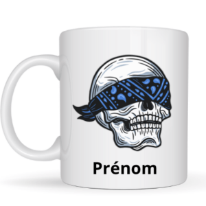 Mug tête de mort + prénom