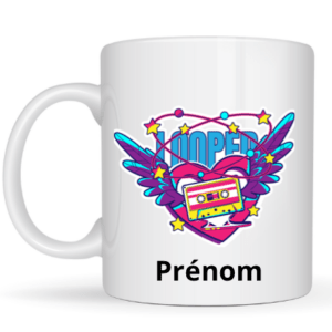Mug sticker + prénom