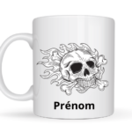 Mug tête de mort + prénom