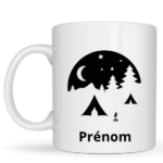 Mug tente + prénom