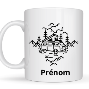 Mug caravane + prénom