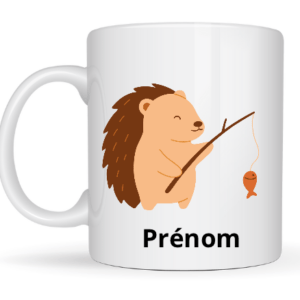 Mug hérisson + prénom