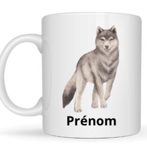Mug loup + prénom