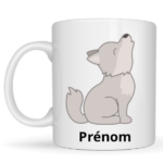 Mug loup + prénom