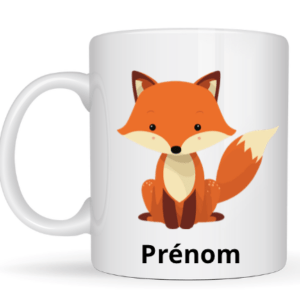 Mug renard + prénom