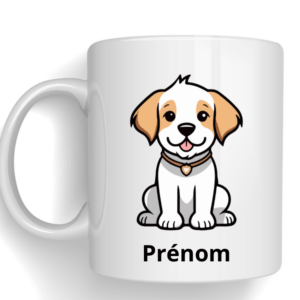 Mug avec dessin de votre chien + prénom