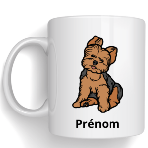 Mug avec dessin de votre chien + prénom