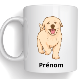Mug avec dessin de votre chien + prénom