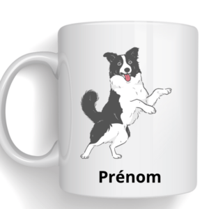 Mug avec dessin de votre chien + prénom