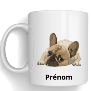 Mug avec dessin de votre chien + prénom