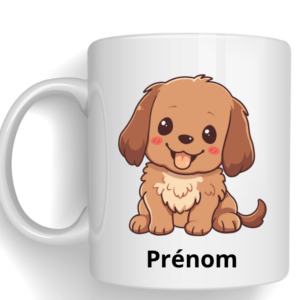 Mug avec dessin de votre chien + prénom