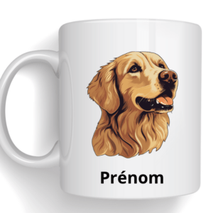Mug avec dessin de votre chien + prénom