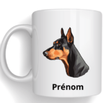 Mug avec dessin de votre chien + prénom