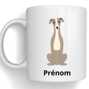 Mug avec dessin de votre chien + prénom