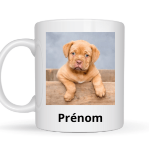 Mug tableau de chien + prénom