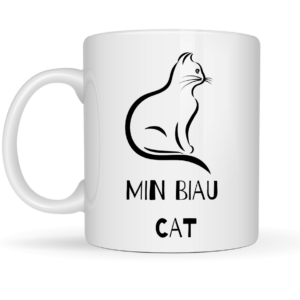 Mug Min biau cat