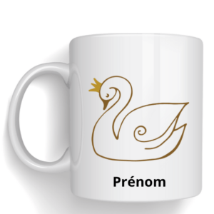 Mug Cygne + prénom