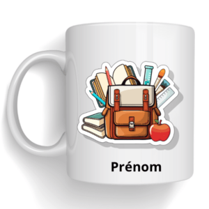 Mug Écolier + prénom