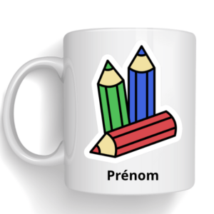 Mug Crayon de couleur + Prénom