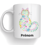 Mug chat floral
