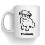 Mug chien + prénom