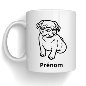 Mug chien + prénom