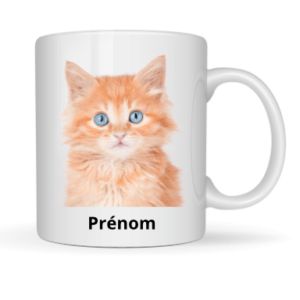 Mug chaton + prénom