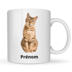 Mug chat + prénom