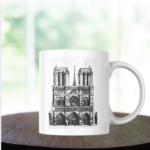 Mug Notre Dame Noir et Blanc