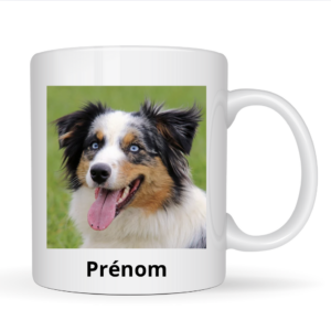 Mug avec photo du chien + Prénom